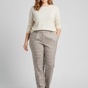 Worthington Plaid Trousers Size 16W GUC